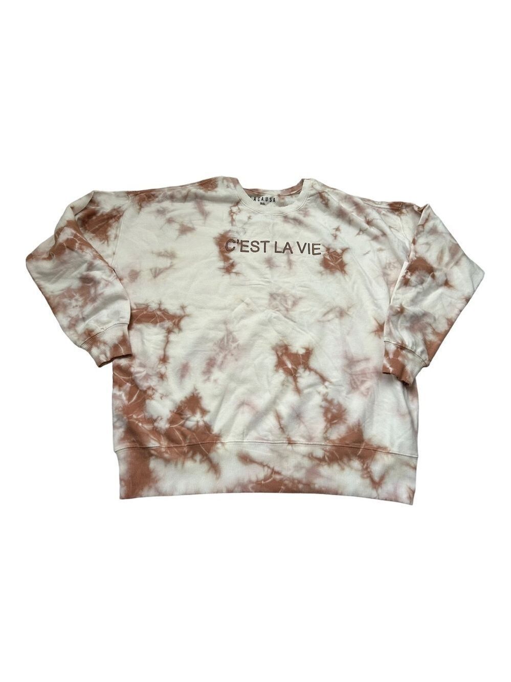 lacausa tie dye C'Est La Vie crewneck sweatshirt (F1)
